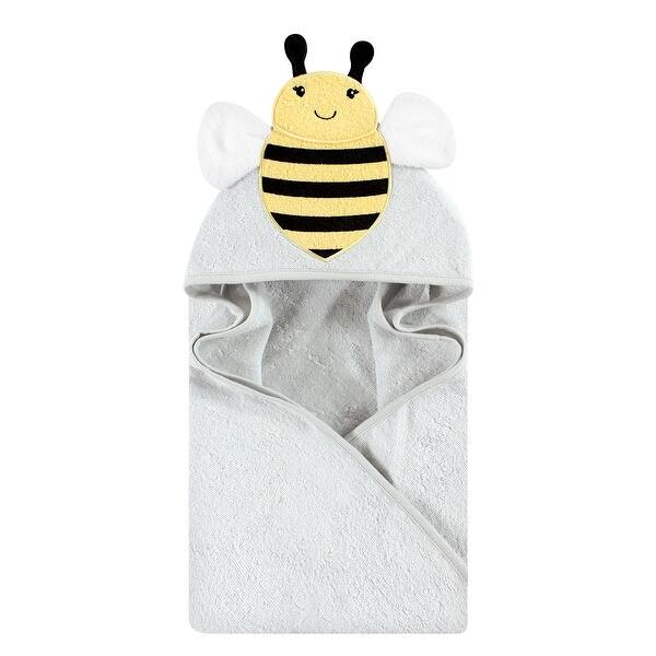 slide 1 of 1, Hudson Baby Unisex Baby Cotton Animal Face Hooded Towel, Bee, One Size - Bee - One Size One Size - Bee