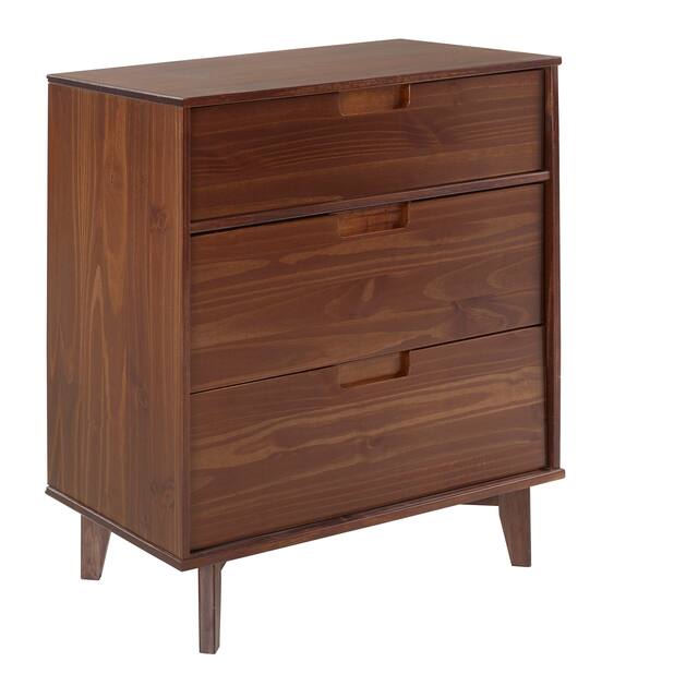 Middlebrook Mid-Century Solid Pine 3-Drawer Storage Chest