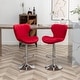 preview thumbnail 30 of 75, Roundhill Furniture Ellston Upholstered Adjustable Swivel Barstools, Set of 2