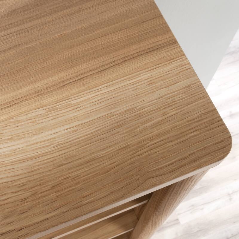 Engineered Wood Vintage 5-Shelf Bookcase, White - 25.2"W x 13.23"D x 69.92"H