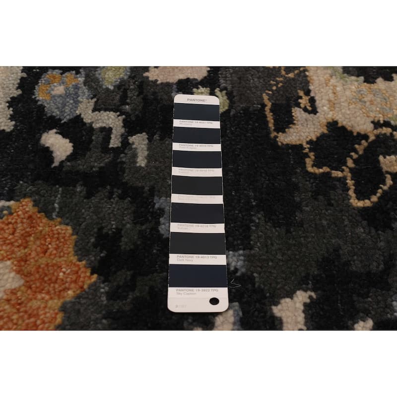 ECARPETGALLERY Hand-knotted Modern Oushak Dark Navy Wool Rug - 8'3 x 9'10