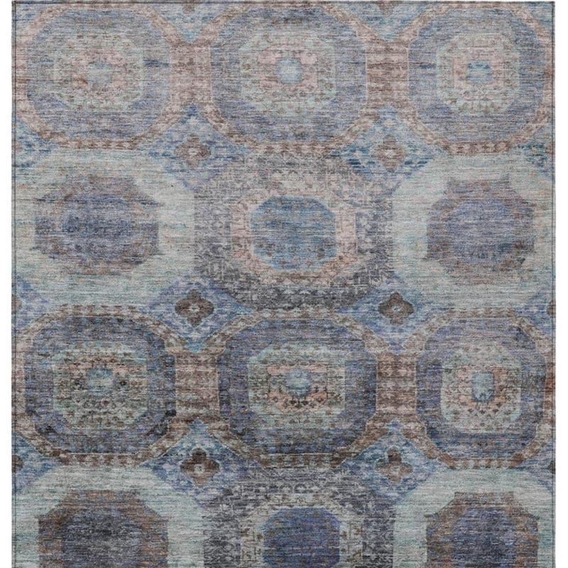 HomeRoots Medallion Transitional Rectangle Outdoor Rug