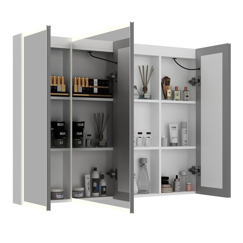 Eco-Friendly LED Light Mirror Adjustable FogResistant Storage Solution - 45.9"x34.6"
