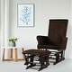 preview thumbnail 27 of 30, Gymax Glider and Ottoman Cushion Set Wooden Baby Nursery Rocking Chair - See Details