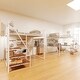 preview thumbnail 16 of 17, Full Size Loft Bed with Built-in Charging Station & LED Lighting, Heavy-Duty Metal Loft Bed Frame with Desk & Safety Guardrails
