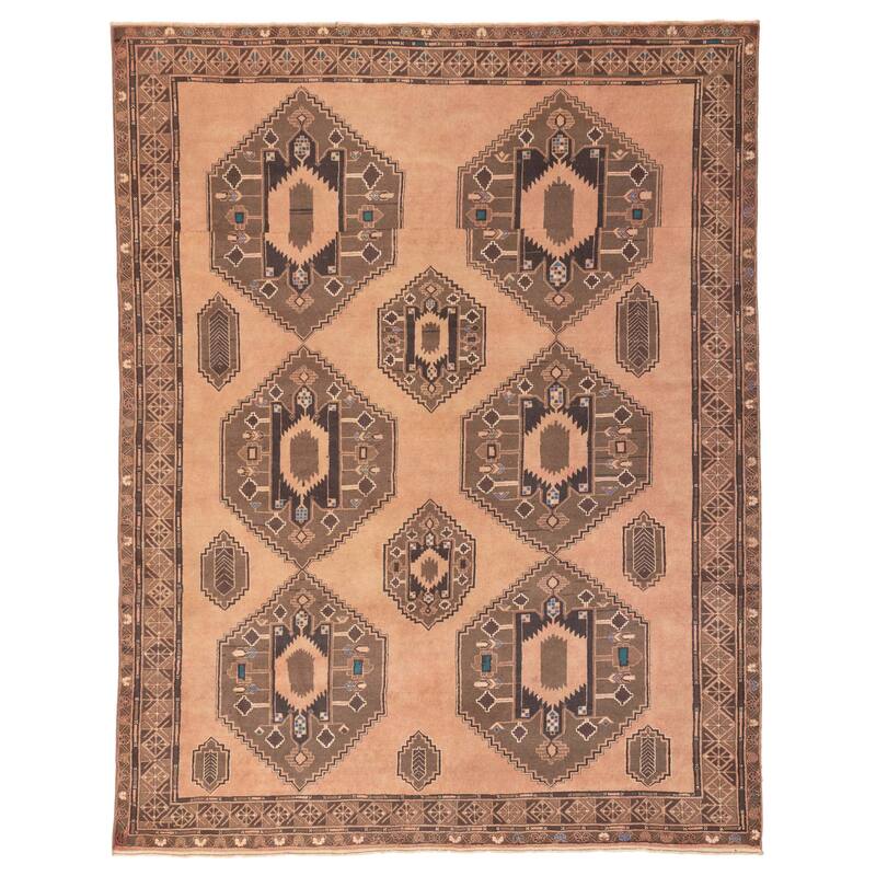 ECARPETGALLERY Hand-knotted Teimani Copper Wool Rug - 7'7 x 9'4