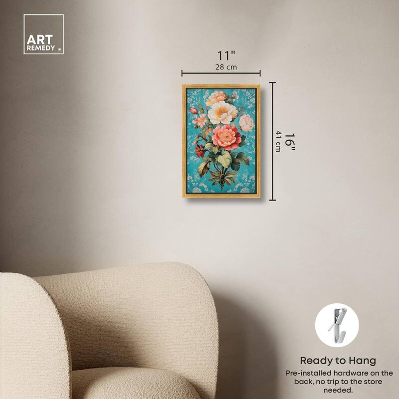 Floral Azure Ascent II Canvas by Art Remedy