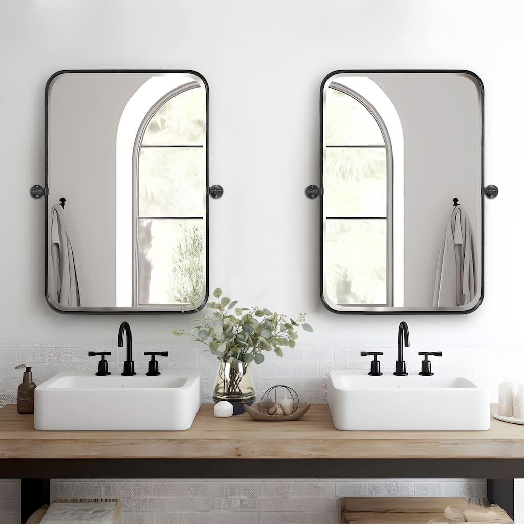 Orton Metal Wall Vanity Mirror with Adjustable Tilted Frame - 36*24