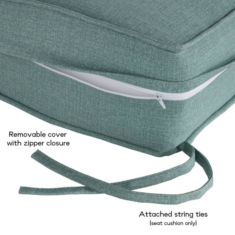 Outdoor 2-Piece Reversible Deep Seat Cushion Set (Cushions Only)