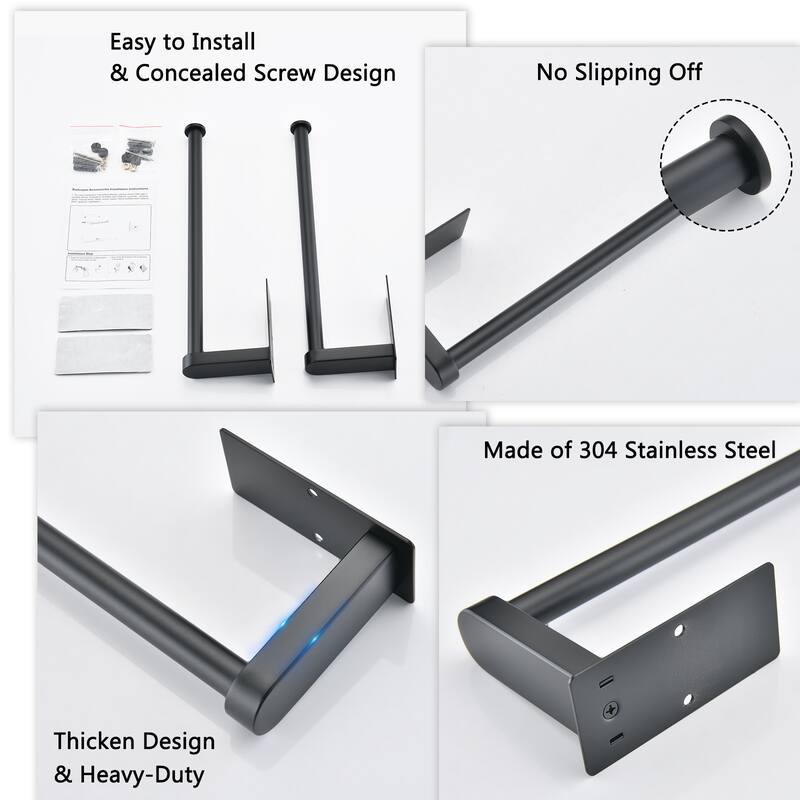 2-Piece Under Cabinet Wall-Mount Paper Towel Holder