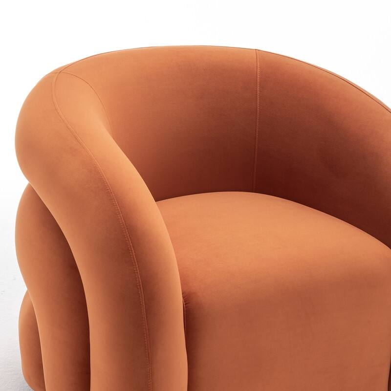 SEYNAR Modern Glam Velvet 360 Degree Swivel Accent Armchair with Tufted Back Set of 2