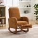 preview thumbnail 2 of 9, Mid-Century Modern Nursery Rocking Armchair Glider Rocker With Retractable Footrest For Living Room