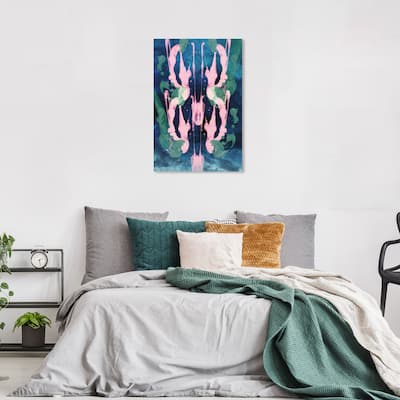 Wynwood Studio Canvas Abstract Flowerbomb Pink and Light Pink Modern & Contemporary Wall Art Canvas Print