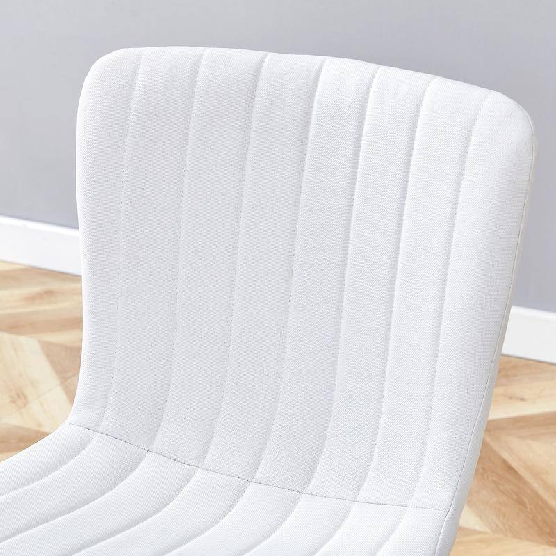 Set of 4 Minimalist Dining Chairs – Premium Black Metal Leg Design for Modern Interiors, Versatile Style Adaptability