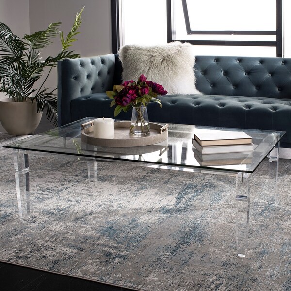 Square Acrylic Coffee Table : Square Acrylic Coffee Table | Roy Home Design - Glass top is 34 1/2 wide x 34 1/2 long x 1/2 thick.