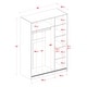 preview thumbnail 3 of 36, Palace Imports 100% Solid Wood Wall Closet System of Wardrobe Armoires with Mirrored, Louvered or Raised Panel Sliding Doors