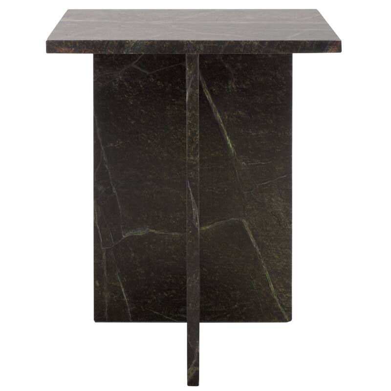SAFAVIEH Couture Adriano 2 Leg Marble Accent Table - 18"W x 18"D x 22"H