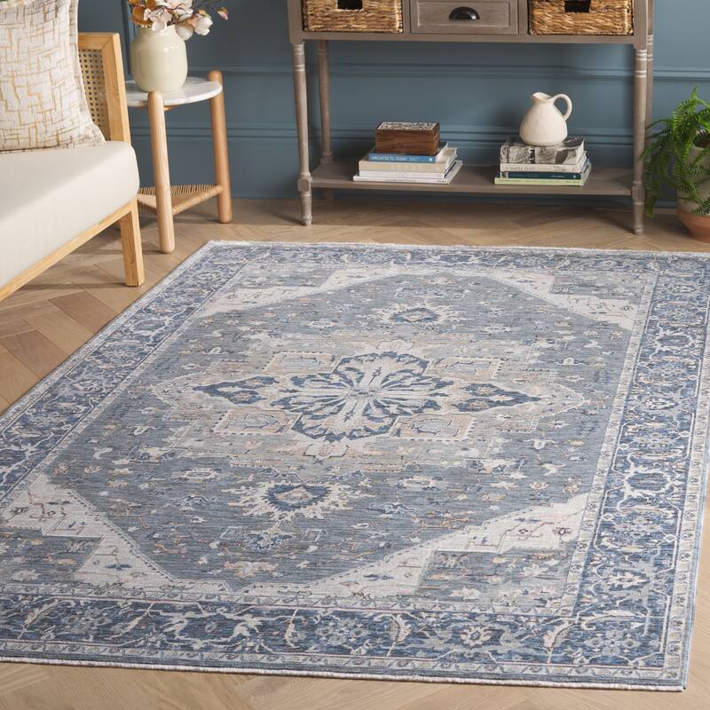 SAFAVIEH Sutton Ainara Bohemian & Eclectic Rug - 5' x 8' - Grey/Navy