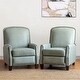 preview thumbnail 8 of 96, Gladis Modern Retro Genuine Leather Recliner with Nailhead Trim Set of 2 by HULALA HOME SAGE