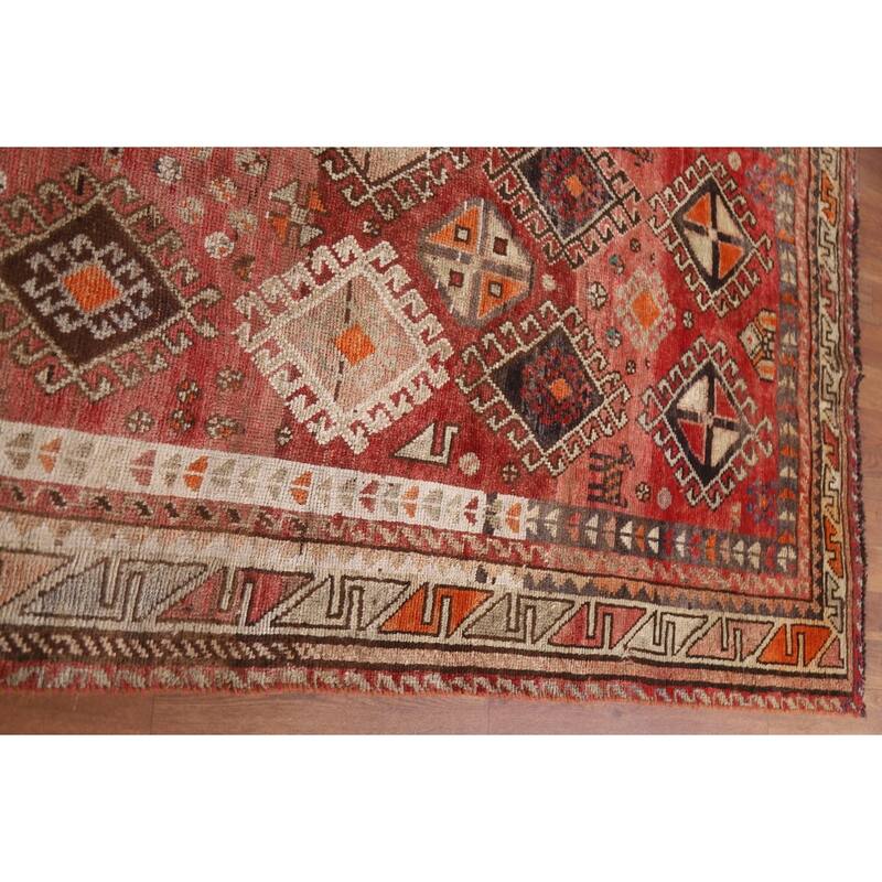 Hand Knotted Oriental 100% Wool Carpet Traditional Tribal Red Lori Area Rug - 7' 6'' X 3' 11''