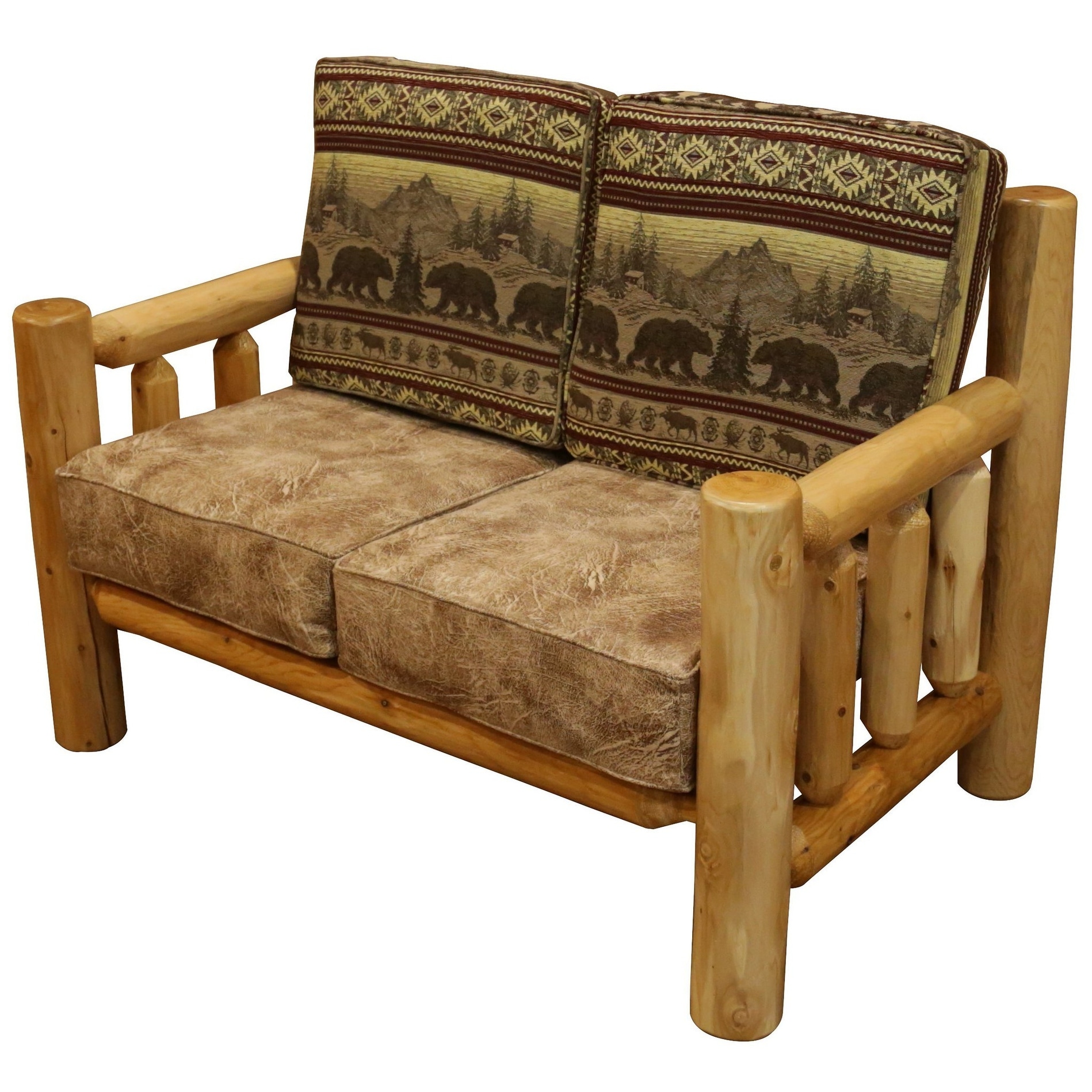 White Cedar Log Santa Fe Loveseat Bed Bath Beyond 34985631
