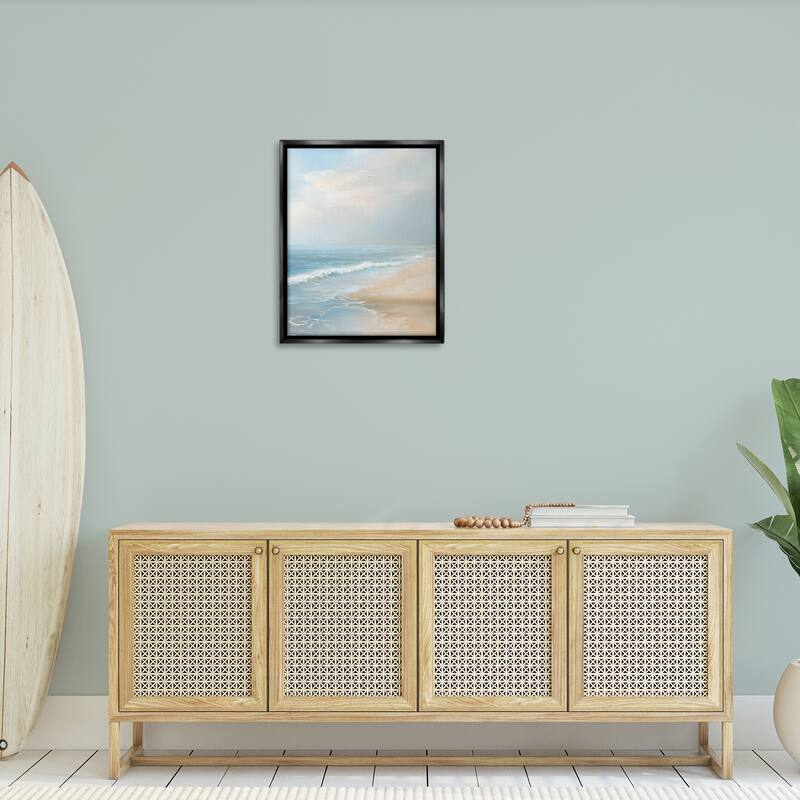 Stupell Serenity Beach View Framed Floater Canvas Wall Art Design By Franklyn Gregory