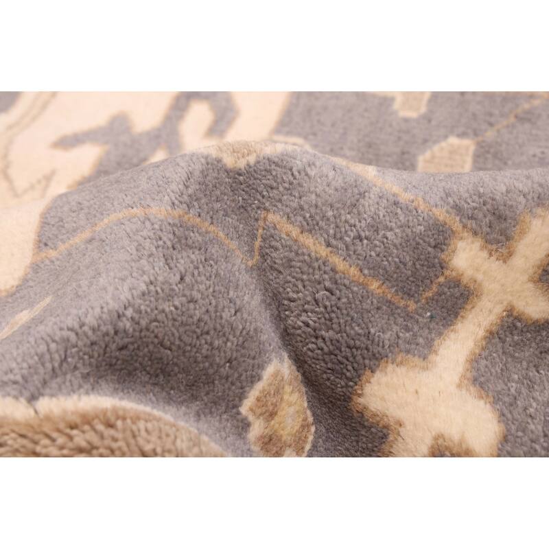 ECARPETGALLERY Hand-knotted Royal Oushak Dark Grey Wool Rug - 10'2 x 13'10