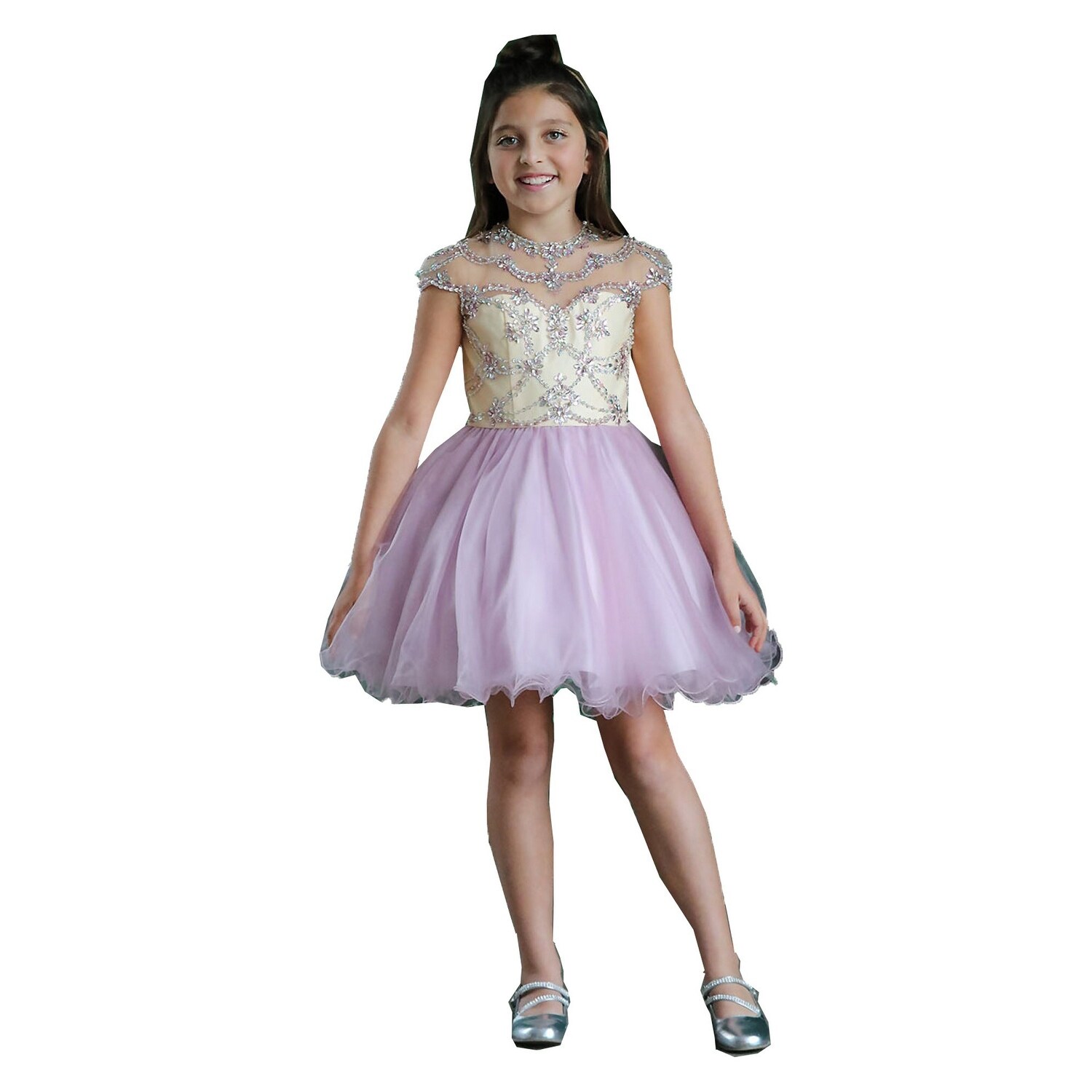 girls lilac party dress