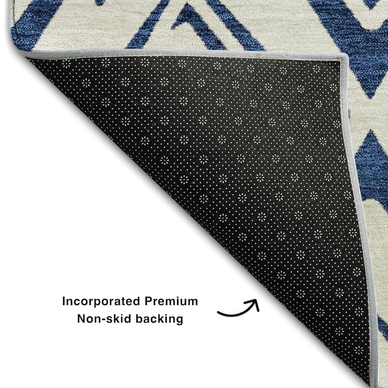 Premium Washable Super Soft Modern Diamond Mayfield Rug