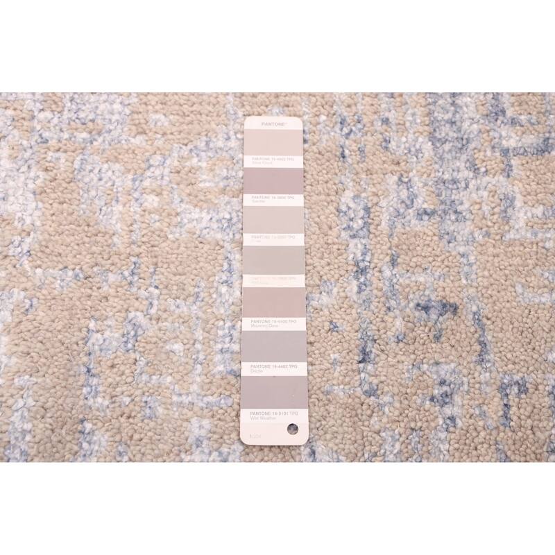 ECARPETGALLERY Hand-knotted Elysian Taupe Silk, Wool Rug - 8'2 x 11'7