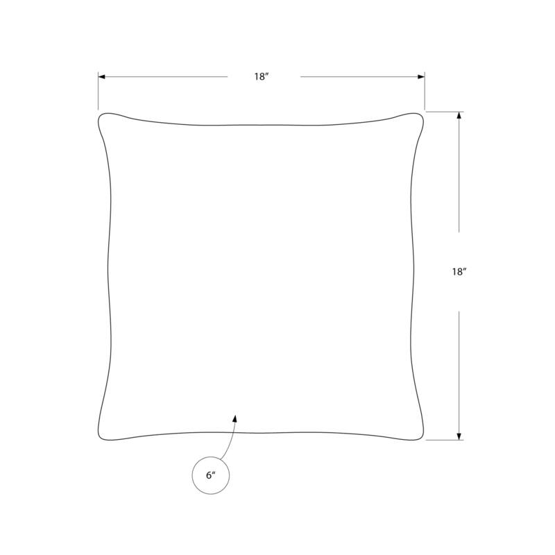 Textured Square Throw Pillows - 18" - Brown