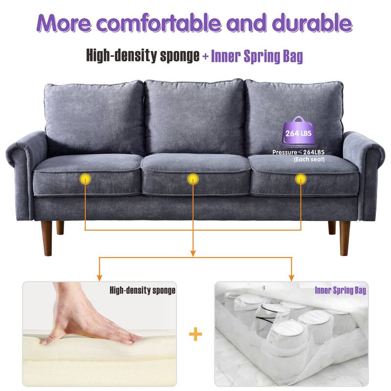 OVIOS Upholstered Mid-century Sofa