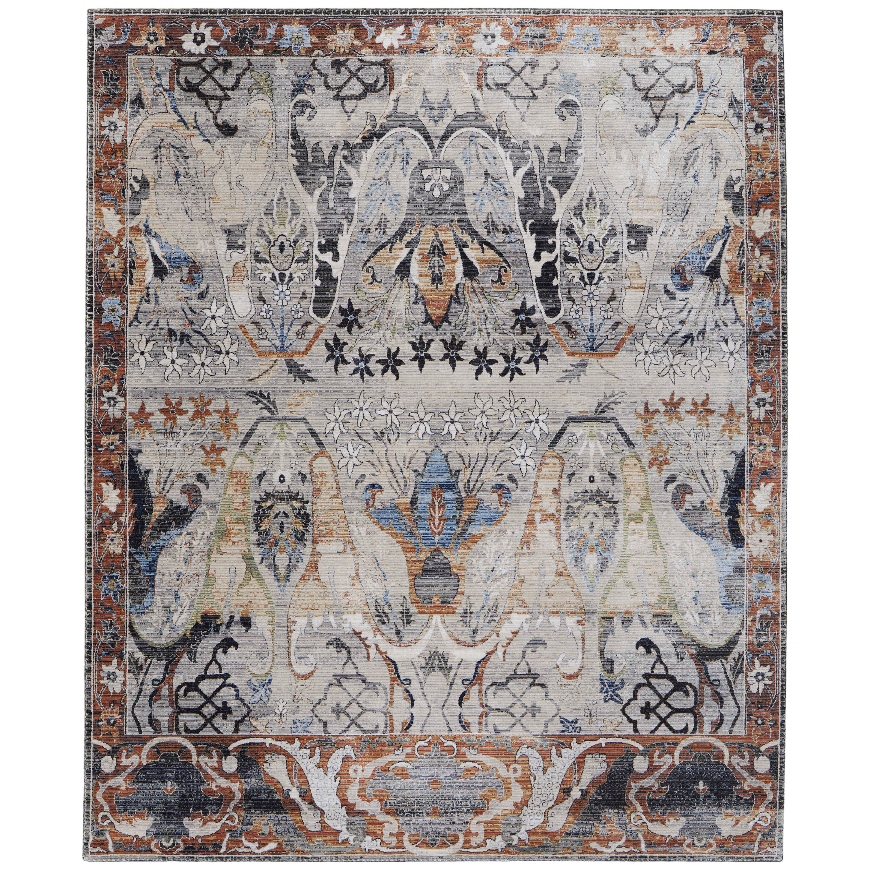 Grand Bazaar Claymore Machine Made Ikat Transitional Area Rug