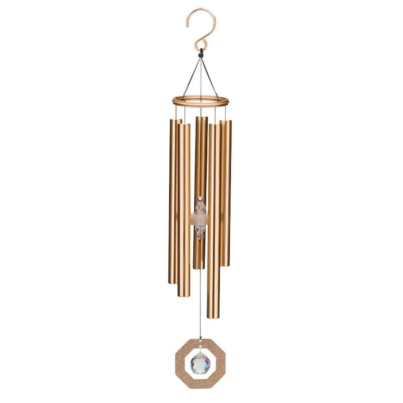Zen Crystal Chime 22" - Gold