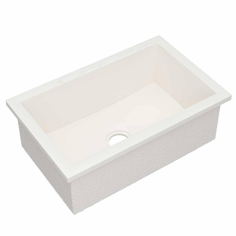 Native Trails NSK3019 NativeStone 30" Undermount Single Basin Concrete - Pearl