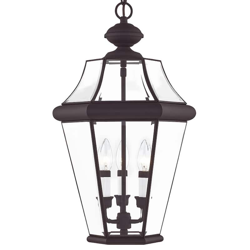 Livex Lighting Georgetown 3 Light 13" Wide Taper Candle Outdoor