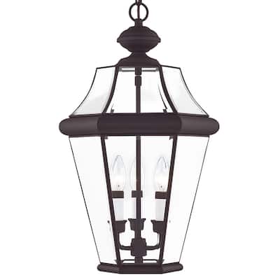 Livex Lighting Georgetown 3 Light 13" Wide Taper Candle Outdoor