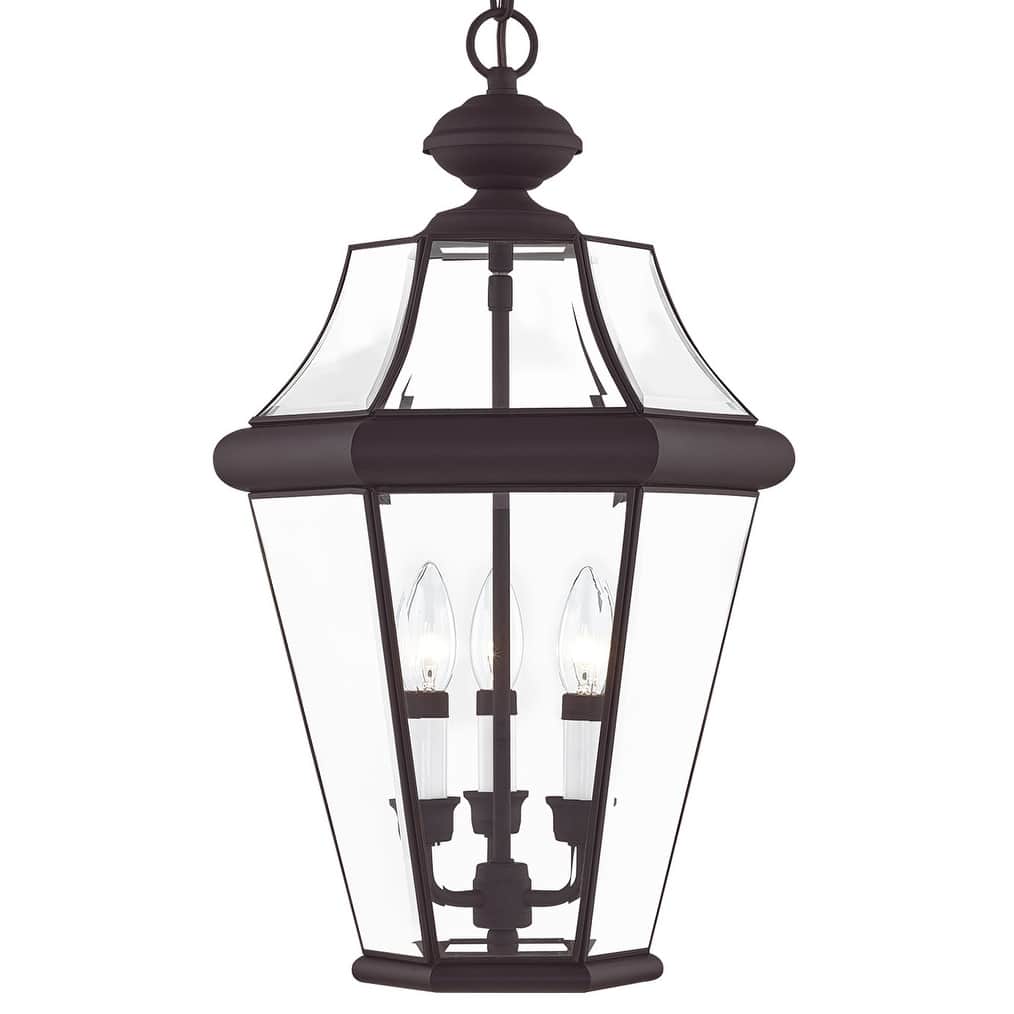 Livex Lighting Georgetown 3 Light 13" Wide Taper Candle Outdoor