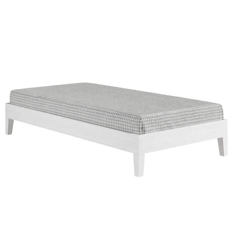 Steve Silver Nola Platform Bed - White - Twin