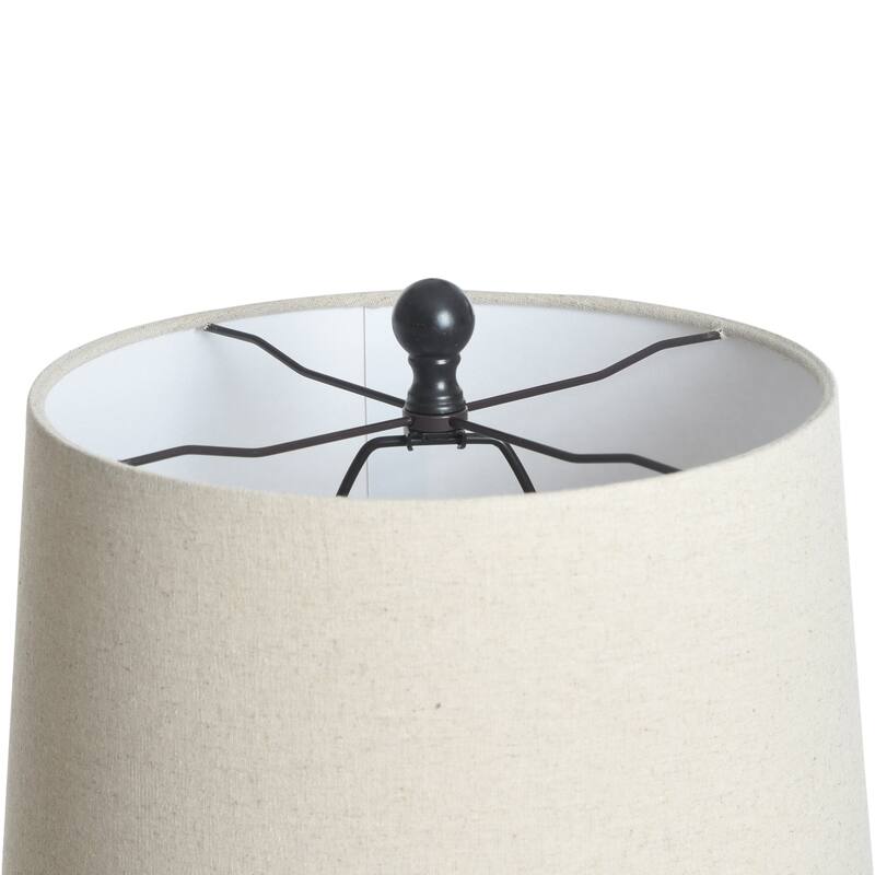 StyleCraft Fossil Dark Gray Table Lamp - Linen Hardback Fabric Shade