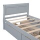 preview thumbnail 54 of 54, Twin Size Wood Platform Bed with 4 Drawers Storage Bed for Kids, Teens