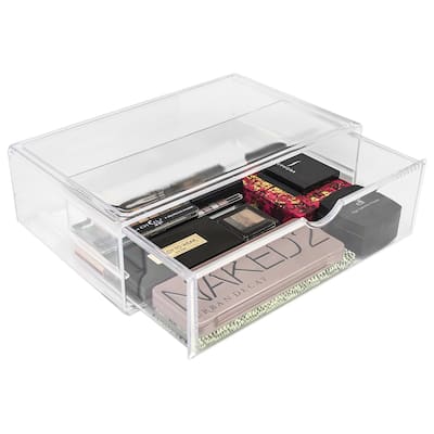 Sorbus Large Stackable Acrylic Drawers - Clear Storage Drawers for Organizing Make up, Nail Polish, Hair Accessories, and More