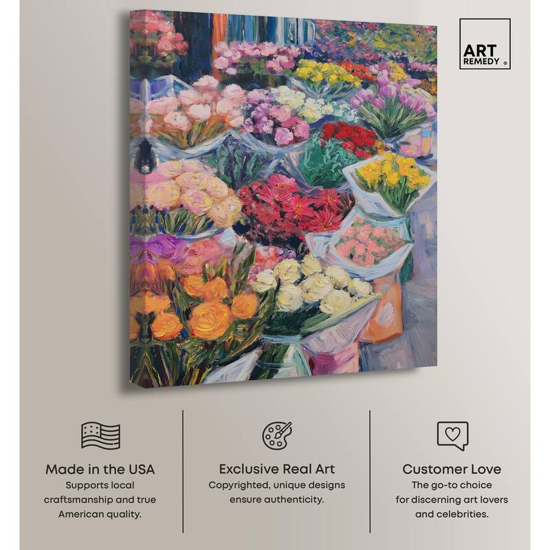 Market Blooms I Canvas by Art Remedy, Gallery Wrapped