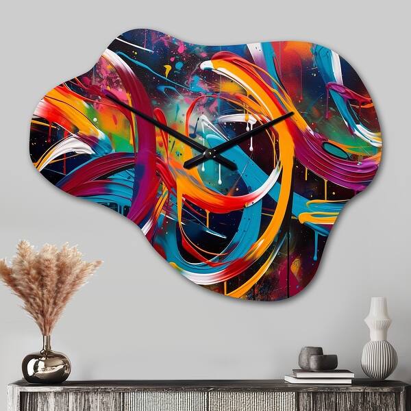 Designart - Minimalism Graffiti Artwork III - Abstract Liquid Ink Large ...
