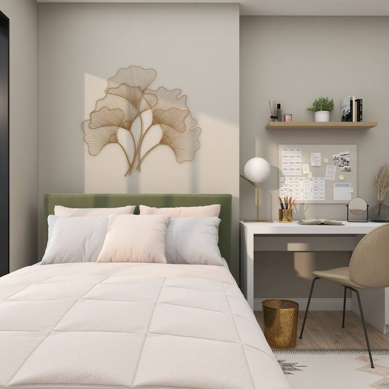 Copper Iron Glam Wall Decor Floral and botanical 34 x 35 x 1w