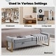 preview thumbnail 58 of 79, 66" Storage Bench King Size End of Bed with Double Lids and Gold Legs