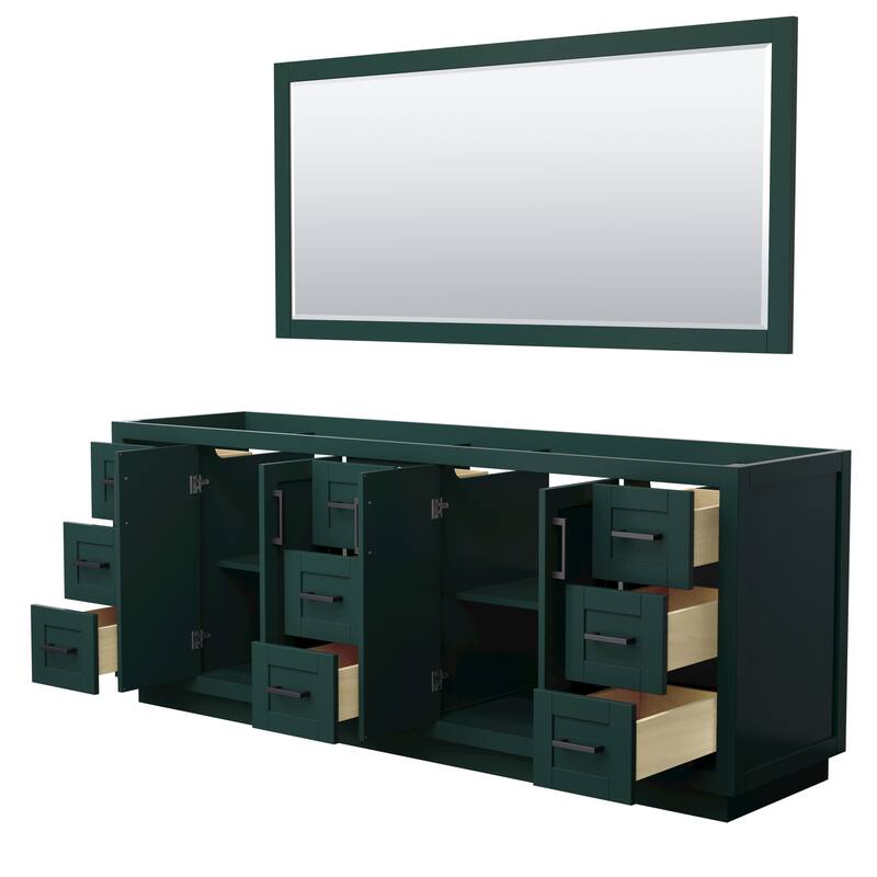 Miranda Double Bathroom Vanity Cabinet, 70-Inch Mirror