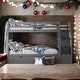 preview thumbnail 1 of 12, Twin-Over-Twin Bunk Bed with Trundle and Storage Stairs, Grey Grey