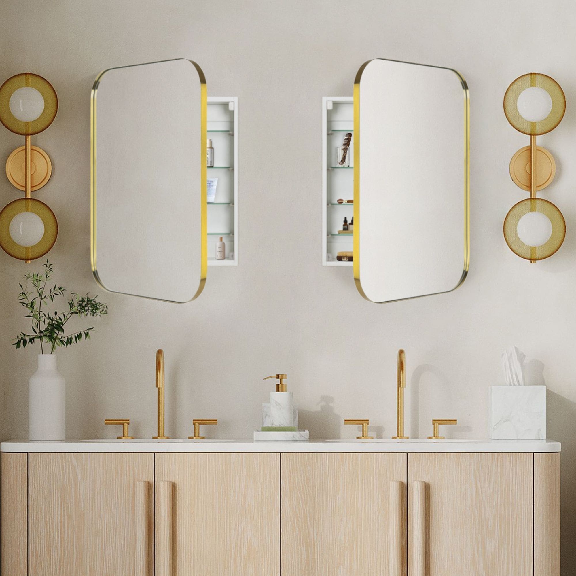 TEHOME Mileta Modern & Contemporary Oversized Medicine Cabinet Mirror - 30" x 22"