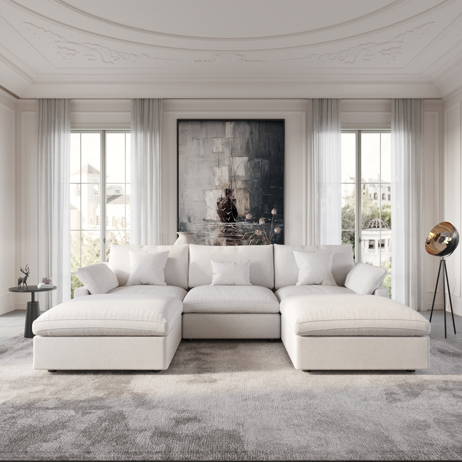 Option Off white(3 seats+2ottoman)